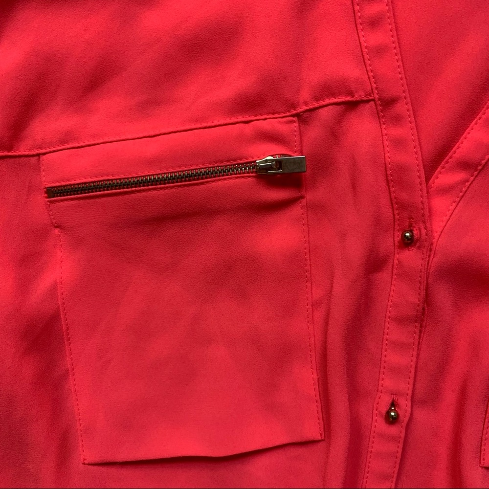 Express Pink Work Blouse Medium - image 4